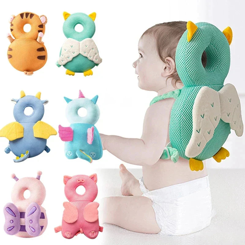 Baby Head Protector Pillow โ Soft Backpack Cushion for Toddlers