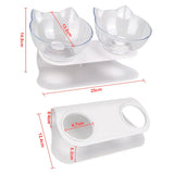 Ergonomic Double Pet Bowl Set – Non-Slip, Raised Stand for Dogs & Cats