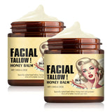 Funfunman Whipped Beef Tallow and Honey Balm Grass Fed Grass Finished Face Cream Whipped Tallow Honey Balm MoisturizerNatural Face and Body Moisturizer(2 Bottles)