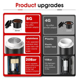Wireless Electric Portable Espresso Coffee Machine – 3-in-1 for Car, Home & Camping