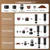 Wireless Electric Portable Espresso Coffee Machine – 3-in-1 for Car, Home & Camping