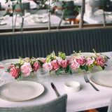 Transparent Flower Vase – Elegant Centerpiece for Dining or Events