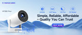 4K Android Projector – HY300 Pro with WiFi6, 260ANSI, BT5.0, and Home Theater Quality