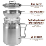 Oil Filter Fry Basket & Storage Pot