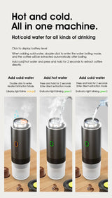 Wireless Electric Portable Espresso Coffee Machine – 3-in-1 for Car, Home & Camping