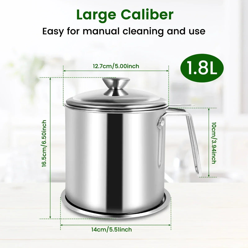Oil Filter Fry Basket & Storage Pot