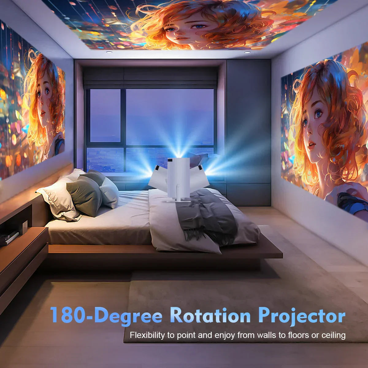 4K Android Projector – HY300 Pro with WiFi6, 260ANSI, BT5.0, and Home Theater Quality