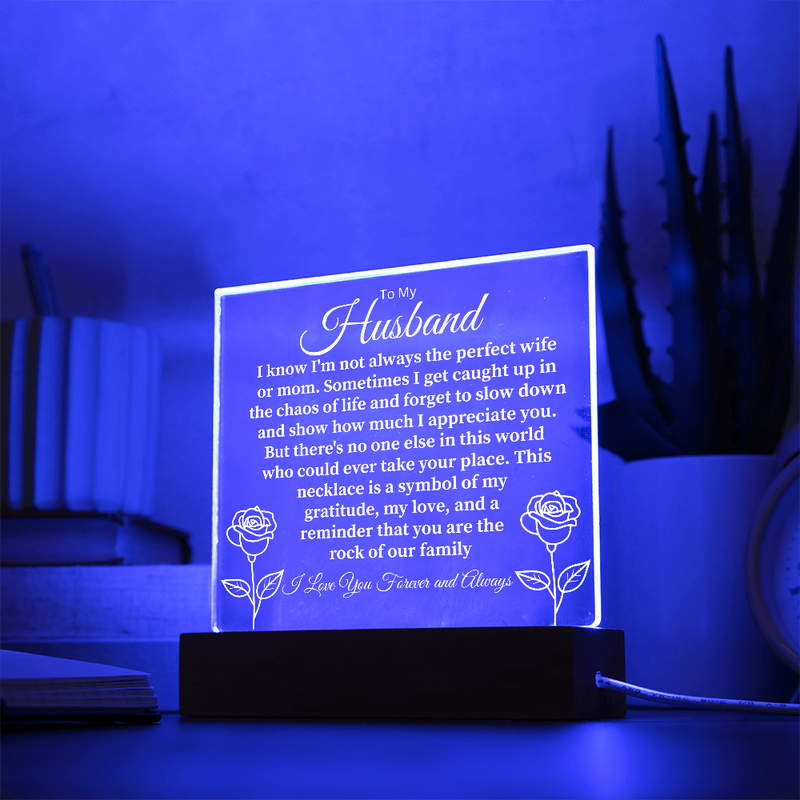 To My Husband- Heartfelt Message Plaque