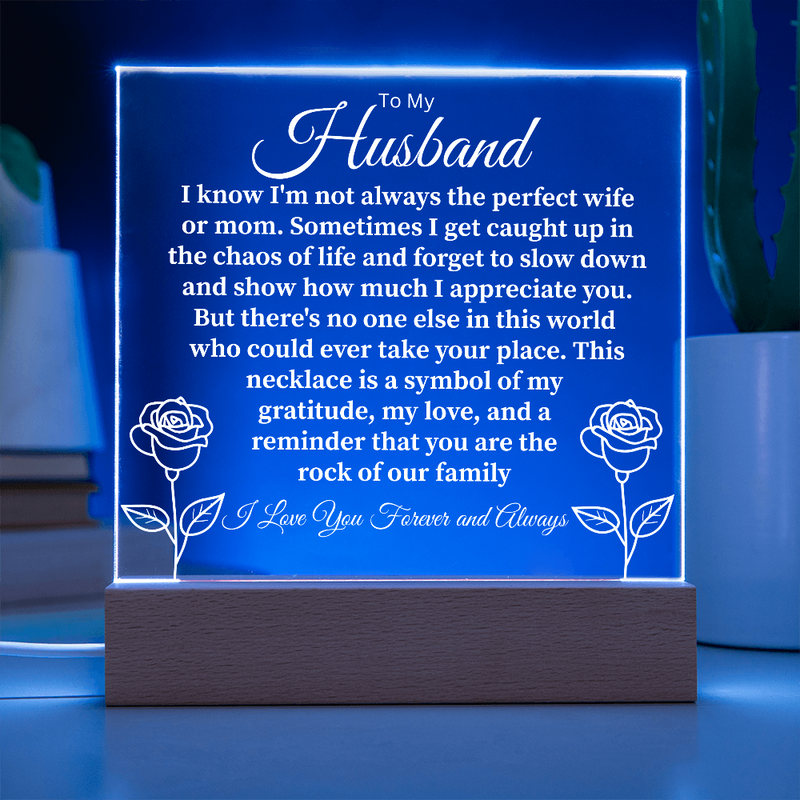 To My Husband- Heartfelt Message Plaque