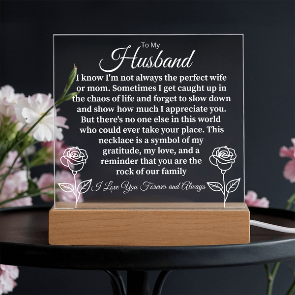 To My Husband- Heartfelt Message Plaque