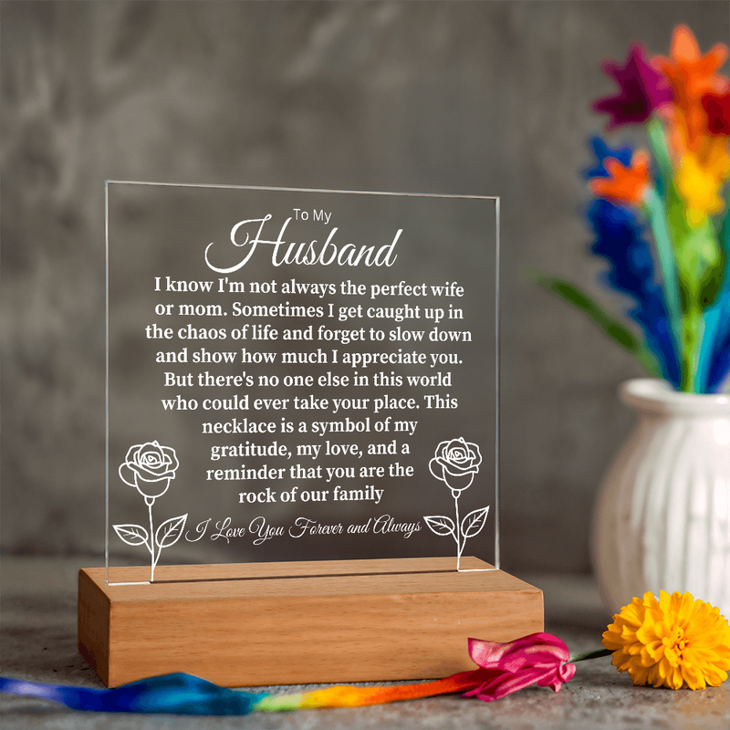 To My Husband- Heartfelt Message Plaque