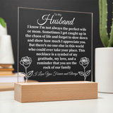 To My Husband- Heartfelt Message Plaque