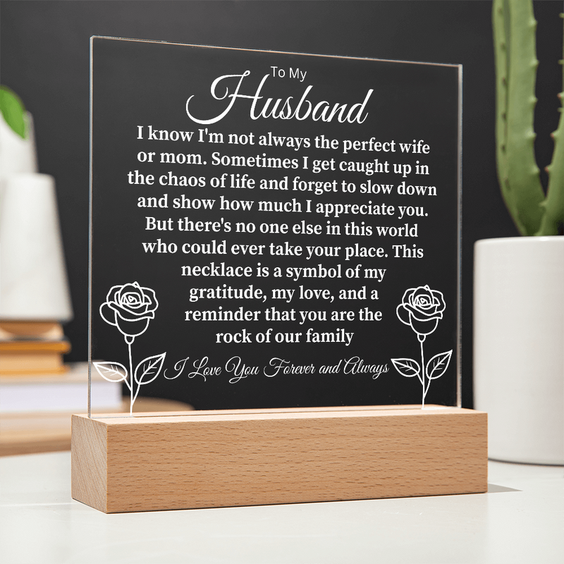 To My Husband- Heartfelt Message Plaque