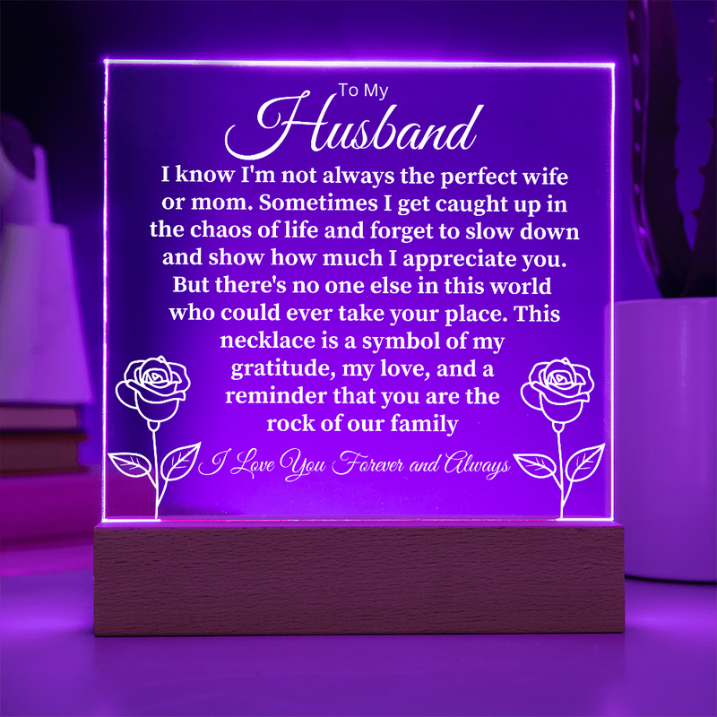 To My Husband- Heartfelt Message Plaque