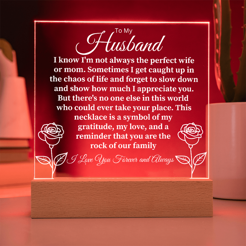 To My Husband- Heartfelt Message Plaque