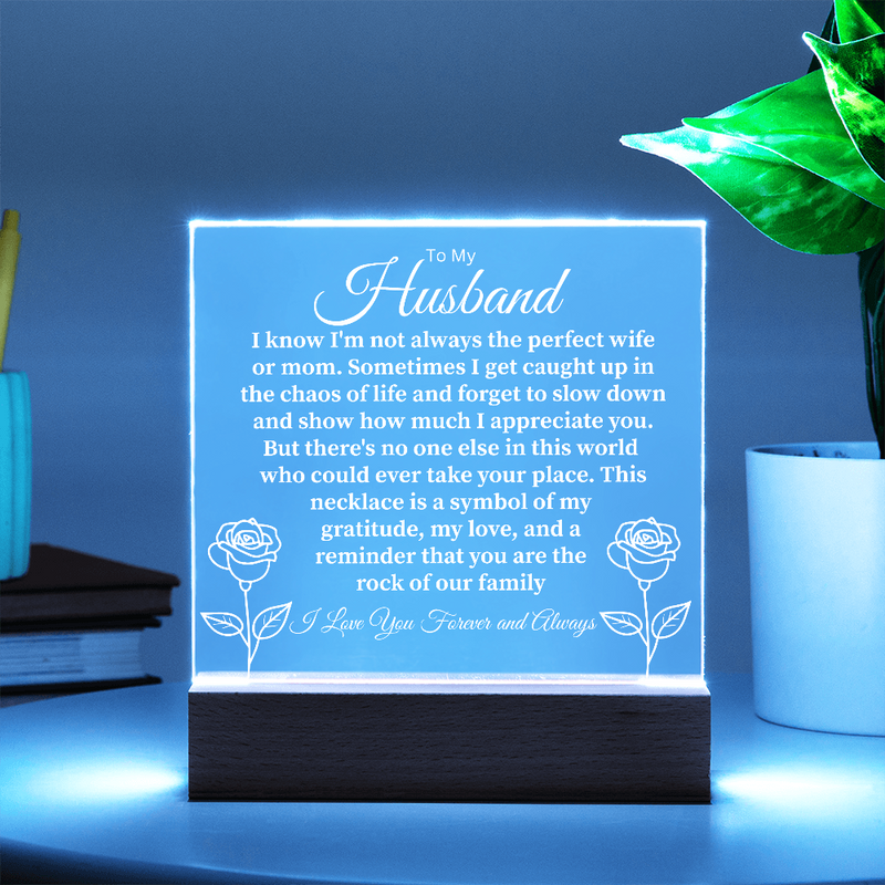To My Husband- Heartfelt Message Plaque