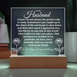 To My Husband- Heartfelt Message Plaque