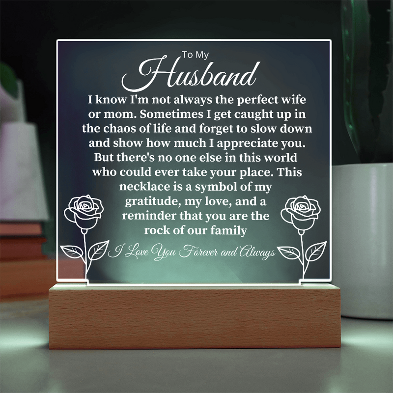 To My Husband- Heartfelt Message Plaque