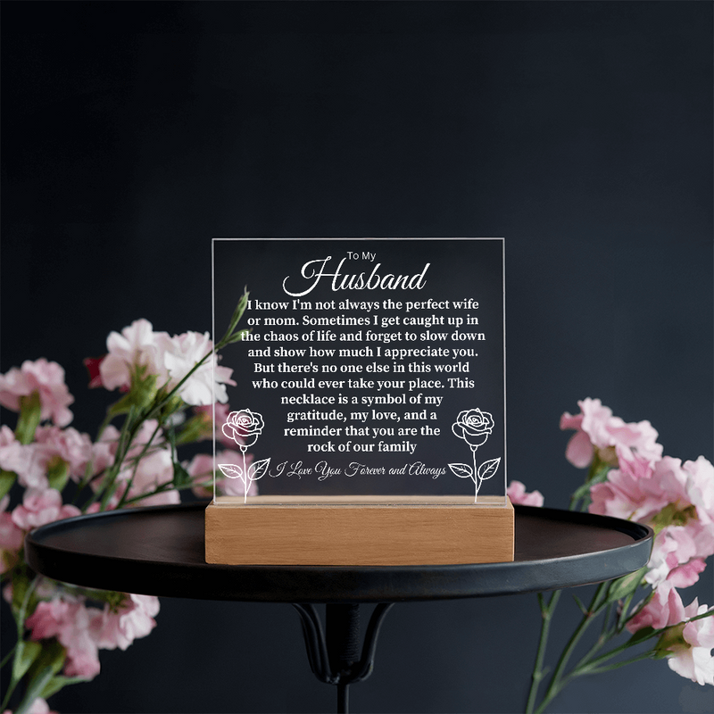 To My Husband- Heartfelt Message Plaque